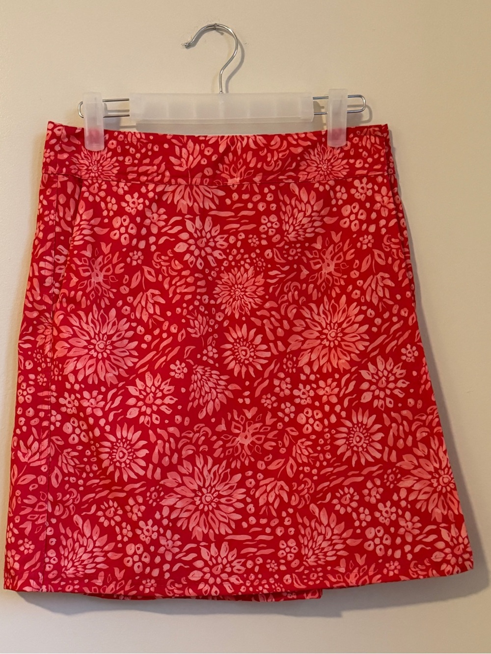 RipSkirt Hawaii Skirt XS Red Pink Floral Wrap Travel Beach
